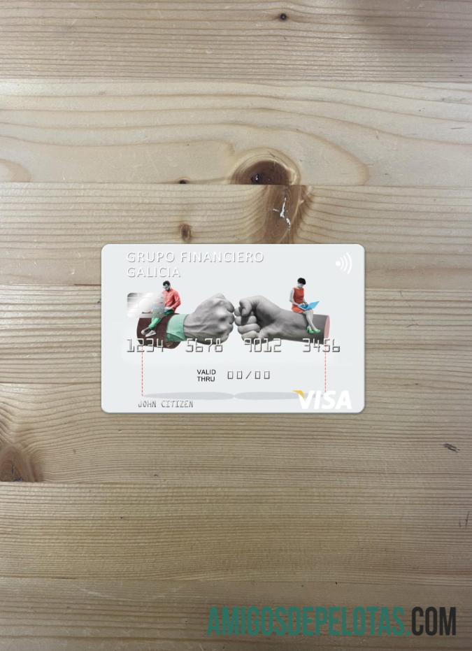 Argentina Grupo Financiero Galicia Visa Card Photolook Front baixar para verificação